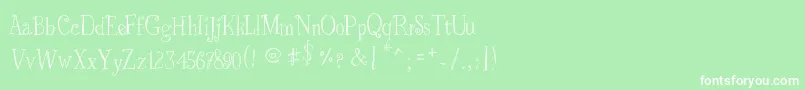 JustSkinny Font – White Fonts on Green Background