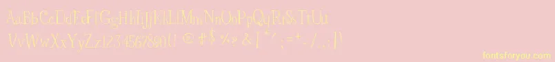 JustSkinny Font – Yellow Fonts on Pink Background