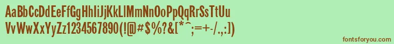 Шрифт GazetaSansSerifPlain – коричневые шрифты на зелёном фоне