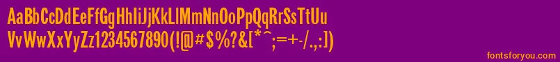 GazetaSansSerifPlain Font – Orange Fonts on Purple Background