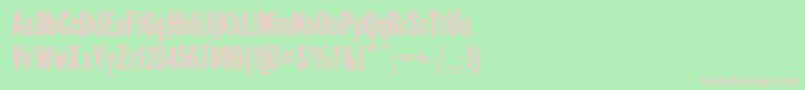 フォントGazetaSansSerifPlain – 緑の背景にピンクのフォント