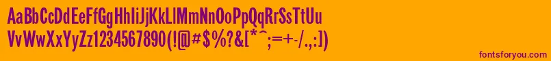GazetaSansSerifPlain Font – Purple Fonts on Orange Background