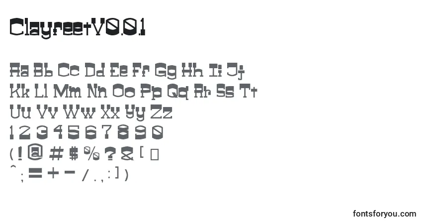 Schriftart ClayfeetV0.0.1 – Alphabet, Zahlen, spezielle Symbole