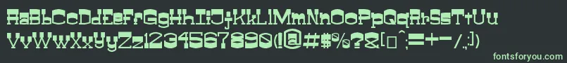 ClayfeetV0.0.1-Schriftart – Grüne Schriften auf schwarzem Hintergrund