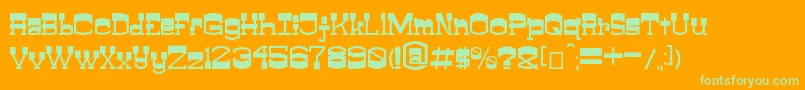 フォントClayfeetV0.0.1 – オレンジの背景に緑のフォント