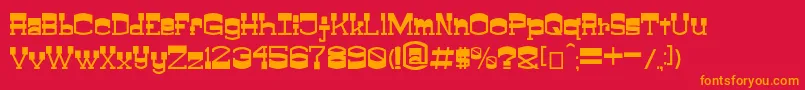 ClayfeetV0.0.1 Font – Orange Fonts on Red Background