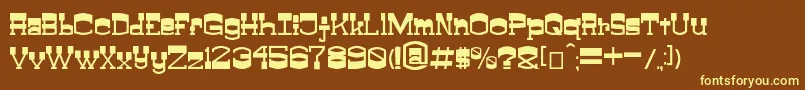 Шрифт ClayfeetV0.0.1 – жёлтые шрифты на коричневом фоне