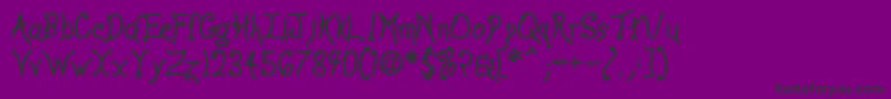 Anywb Font – Black Fonts on Purple Background