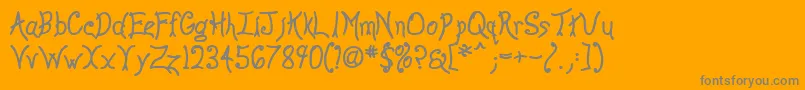 Anywb Font – Gray Fonts on Orange Background