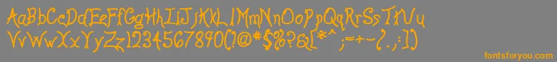 Anywb-Schriftart – Orangefarbene Schriften auf grauem Hintergrund