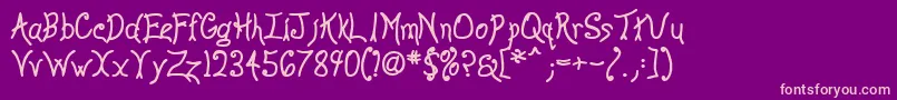 fuente Anywb – Fuentes Rosadas Sobre Fondo Morado