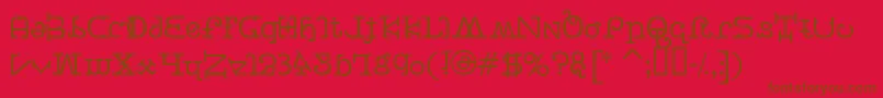 Buttercrumb Font – Brown Fonts on Red Background