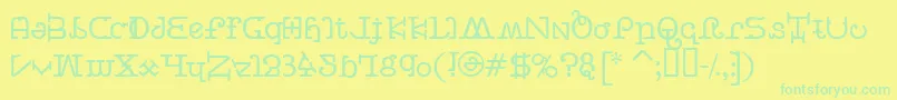Шрифт Buttercrumb – зелёные шрифты на жёлтом фоне