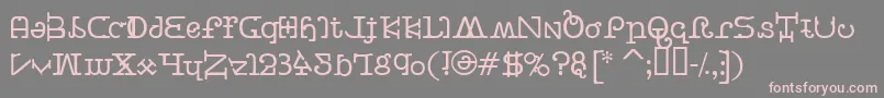 フォントButtercrumb – 灰色の背景にピンクのフォント