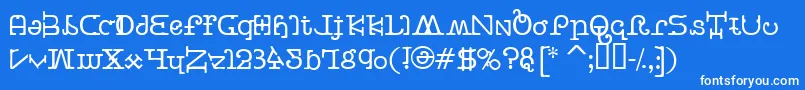 Buttercrumb Font – White Fonts on Blue Background