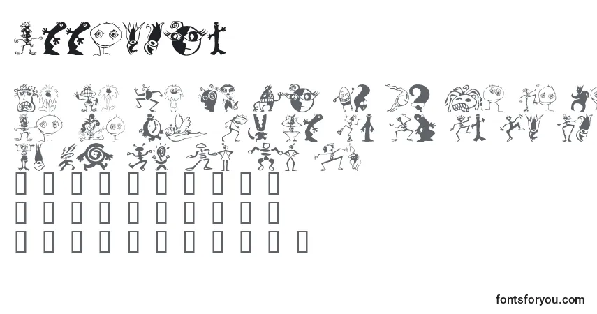 Czcionka Kookster – alfabet, cyfry, specjalne znaki