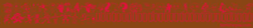 Kookster Font – Red Fonts on Brown Background
