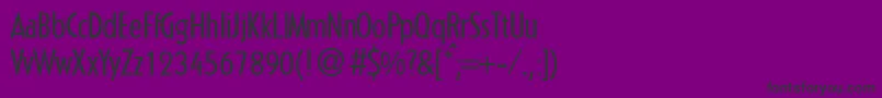 KabincondbNormal-fontti – mustat fontit violetilla taustalla