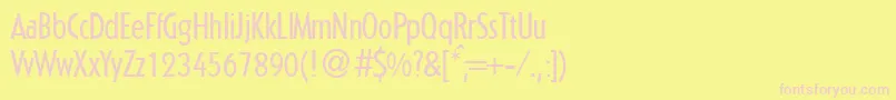 KabincondbNormal Font – Pink Fonts on Yellow Background
