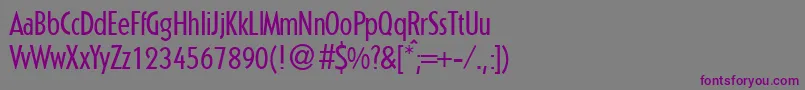 KabincondbNormal Font – Purple Fonts on Gray Background