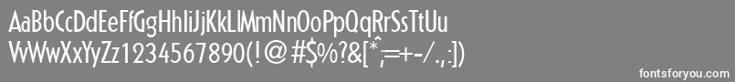 フォントKabincondbNormal – 灰色の背景に白い文字