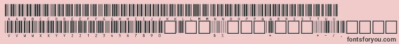 フォントC39hrp36dlttNormal – ピンクの背景に黒い文字