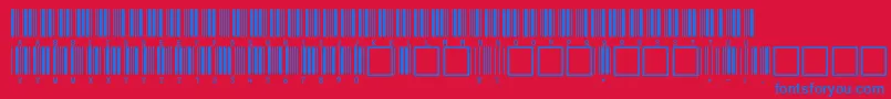 C39hrp36dlttNormal-Schriftart – Blaue Schriften auf rotem Hintergrund