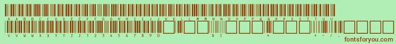C39hrp36dlttNormal-fontti – ruskeat fontit vihreällä taustalla