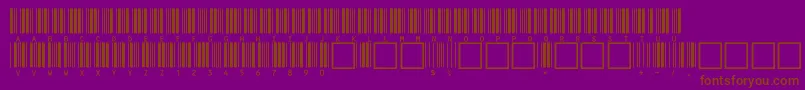 Шрифт C39hrp36dlttNormal – коричневые шрифты на фиолетовом фоне