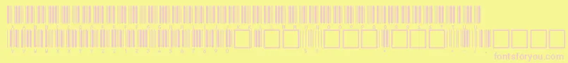 フォントC39hrp36dlttNormal – ピンクのフォント、黄色の背景