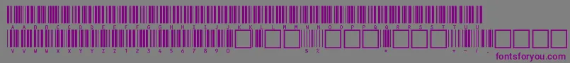 Шрифт C39hrp36dlttNormal – фиолетовые шрифты на сером фоне
