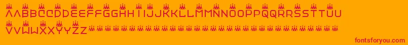 Vinyl ffy-Schriftart – Rote Schriften auf orangefarbenem Hintergrund