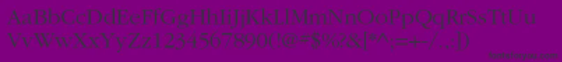 ItcgaramondstdLt-Schriftart – Schwarze Schriften auf violettem Hintergrund