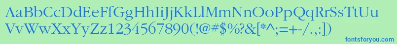ItcgaramondstdLt Font – Blue Fonts on Green Background