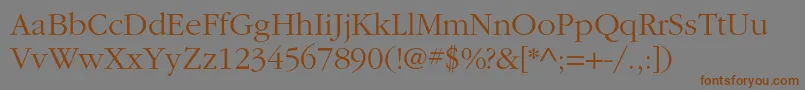 ItcgaramondstdLt Font – Brown Fonts on Gray Background