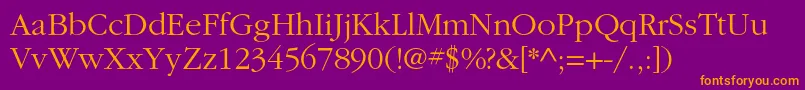 ItcgaramondstdLt Font – Orange Fonts on Purple Background