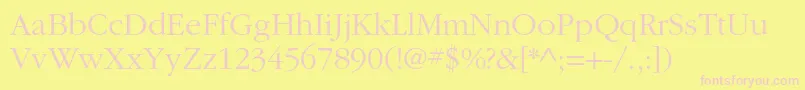 ItcgaramondstdLt Font – Pink Fonts on Yellow Background