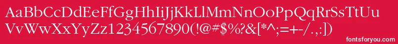 ItcgaramondstdLt Font – White Fonts on Red Background