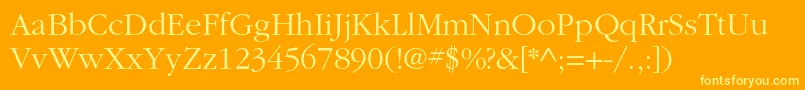 ItcgaramondstdLt Font – Yellow Fonts on Orange Background