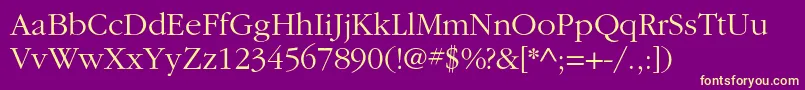 ItcgaramondstdLt Font – Yellow Fonts on Purple Background