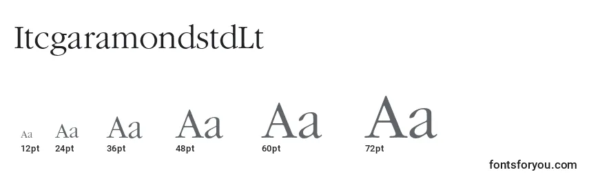 ItcgaramondstdLt Font Sizes