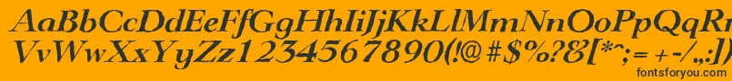 LingwoodantiqueBolditalic Font – Black Fonts on Orange Background