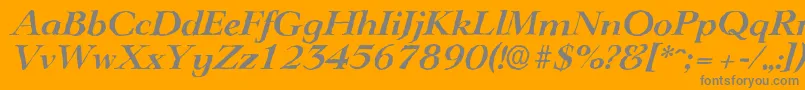 LingwoodantiqueBolditalic Font – Gray Fonts on Orange Background