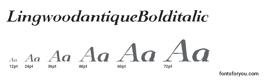 LingwoodantiqueBolditalic Font Sizes