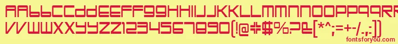 Trapper Font – Red Fonts on Yellow Background