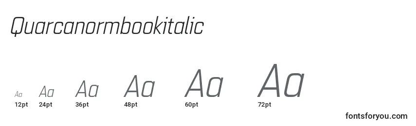 Quarcanormbookitalic Font Sizes