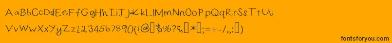 Curlygirl Font – Black Fonts on Orange Background