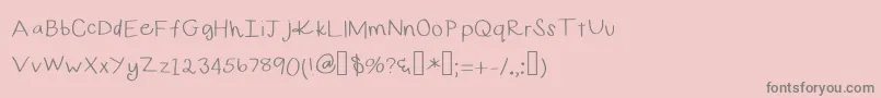 Curlygirl-Schriftart – Graue Schriften auf rosa Hintergrund