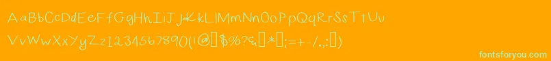 Подробнее о шрифте Curlygirl Шрифт Curlygirl – зелёные шрифты на оранжевом фоне