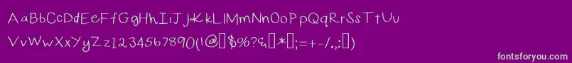 Curlygirl Font – Green Fonts on Purple Background